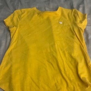 Abercrombie mustard yellow shirt